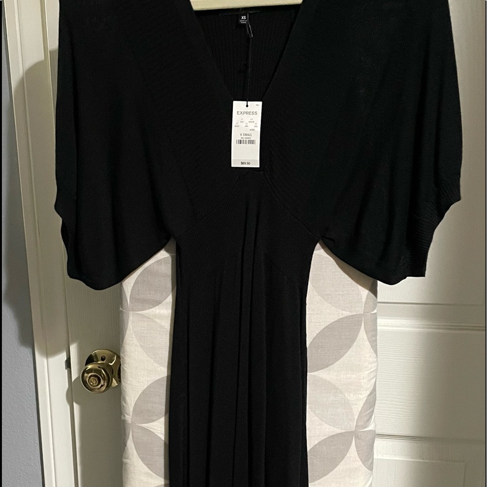 Express sweater dress black size XS brand new with tag
